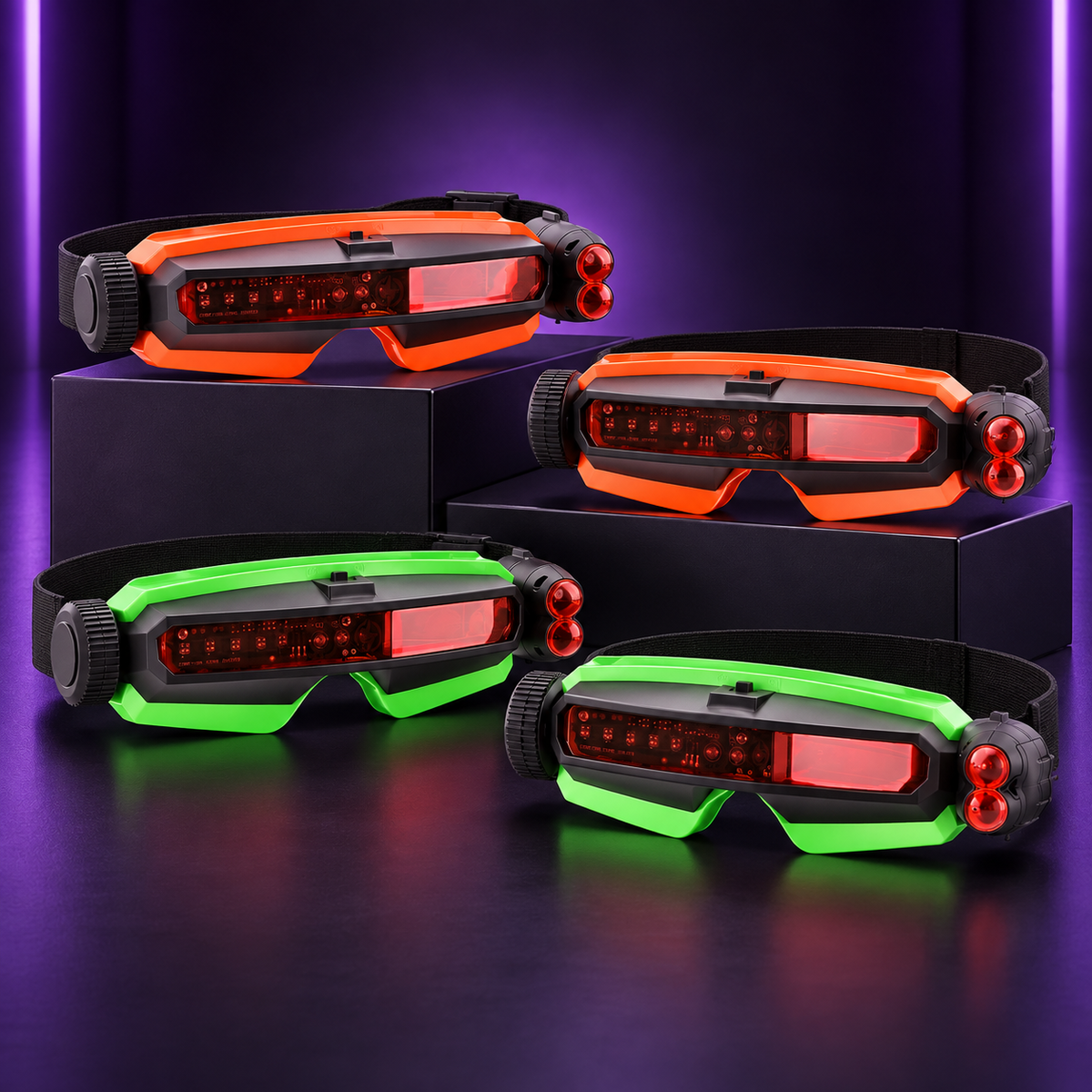 Four-player Ovanix motion battle visor party set